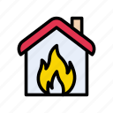 building, burn, fire, house, insurance