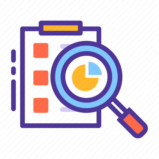 Analysis, analytics, chart, data, magnifying, research, strategy icon - Download on Iconfinder