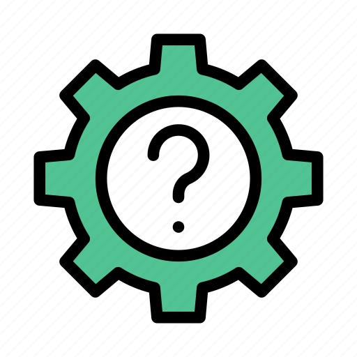 Faq, gear, help, question, setting icon - Download on Iconfinder