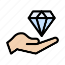 care, diamond, hand, quality, value