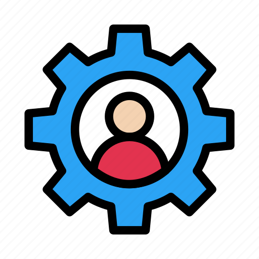 Configure, employee, gear, setting, user icon - Download on Iconfinder