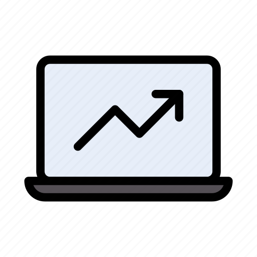 Chart, graph, growth, laptop, statistics icon - Download on Iconfinder