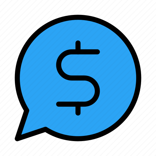 Bubble, dialog, dollar, message, notification icon - Download on Iconfinder