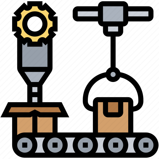 Manufacturing, production, line, automatic, machine icon - Download on Iconfinder