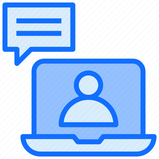 Laptop, user, chat, management icon - Download on Iconfinder