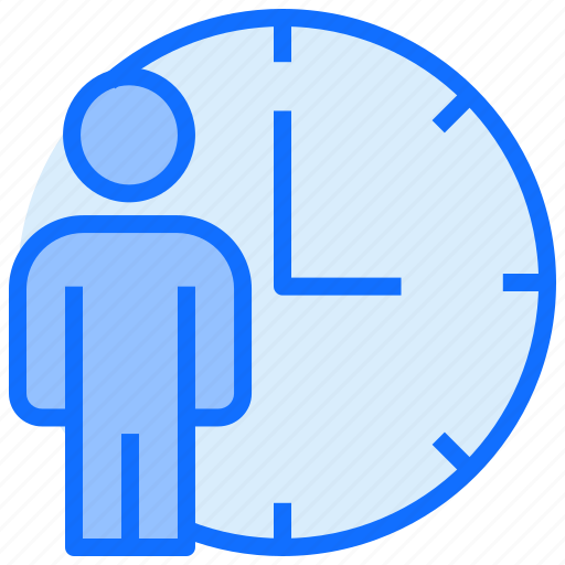 User, clock, person, man, stand icon - Download on Iconfinder