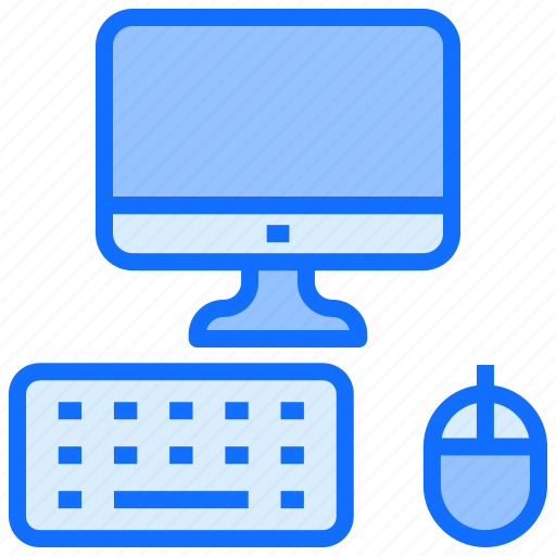 Monitor, computer, mouse, technology, keyboard icon - Download on Iconfinder