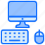 monitor, computer, mouse, technology, keyboard 