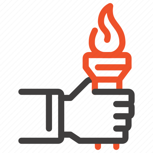 Aspirations, fire, goals, hand, motivation, success, torch icon - Download on Iconfinder