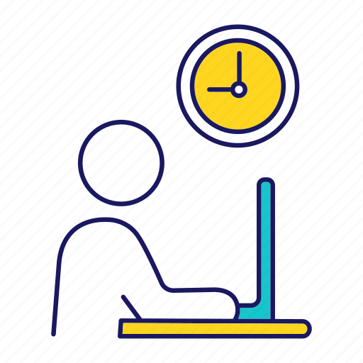 Computer, job, office, person, work, working hours, workplace icon - Download on Iconfinder