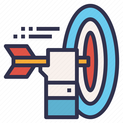 Aim, arrow, goal, hit, objective, success, target icon - Download on Iconfinder