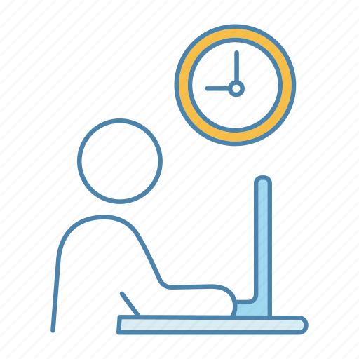 Computer, job, office, person, work, working hours, workplace icon - Download on Iconfinder