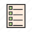 bulleted list, chart, checklist, document, list, numbered, tasks 