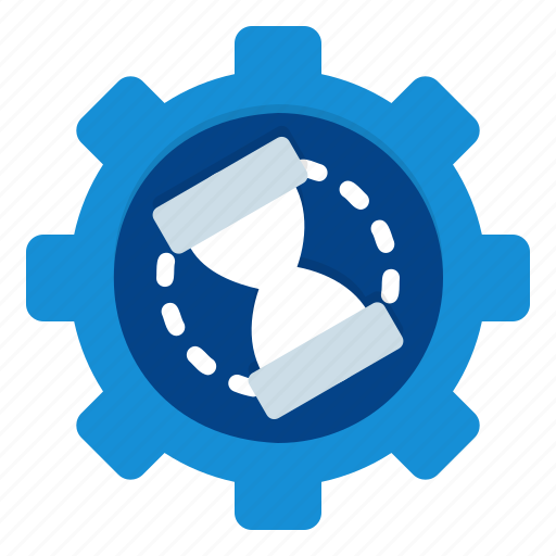 Time, management, productivity, efficiency, clock, cogwheel, hourglass icon - Download on Iconfinder