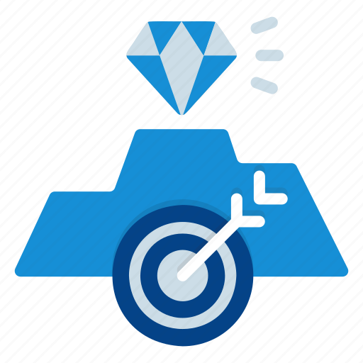 Milestone, mountain, diamond, target, award, achievements icon - Download on Iconfinder