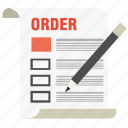 business, checklist, document, form, list, order, report