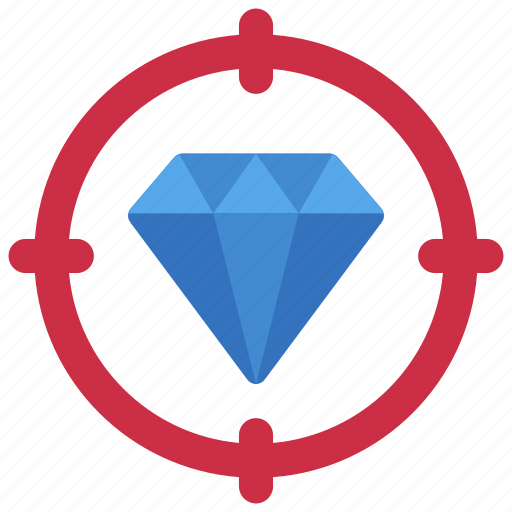 Value, targeting, diamond, valuation icon - Download on Iconfinder