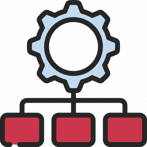 Infrastructure, gear, cog, management, hierarchy icon - Download on Iconfinder