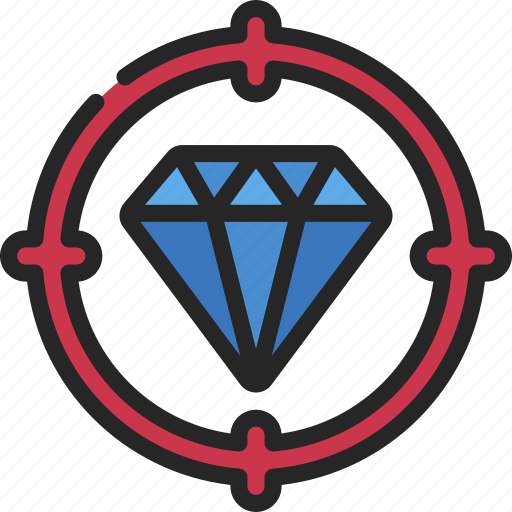 Value, targeting, diamond, valuation icon - Download on Iconfinder