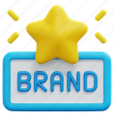 brand, business, model, branding, product, label, star, 3d 