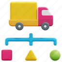 distribution, business, model, transportation, management, shipping, delivery, 3d 