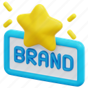 brand, business, model, branding, label, product, star, 3d
