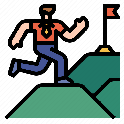 Motivation, goal, mountain, success, run icon - Download on Iconfinder