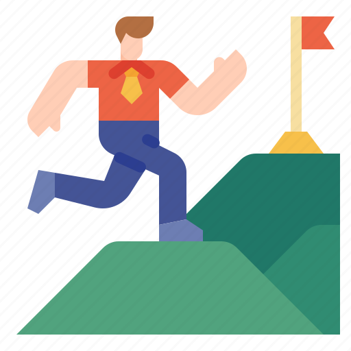 Motivation, goal, mountain, success, run icon - Download on Iconfinder