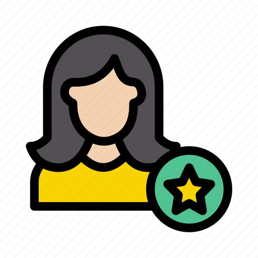 Employee, female, badge, achievement, success icon - Download on Iconfinder