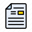 file, business, sheet, office, document