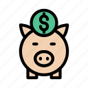 piggy, bank, dollar, saving, finance
