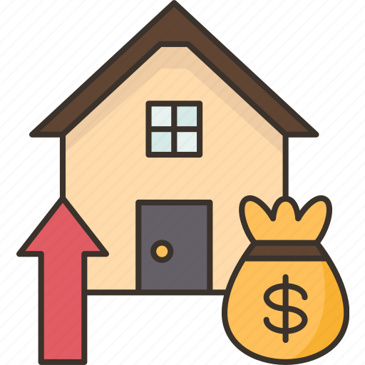 Loan, house, value, increase, asset icon - Download on Iconfinder