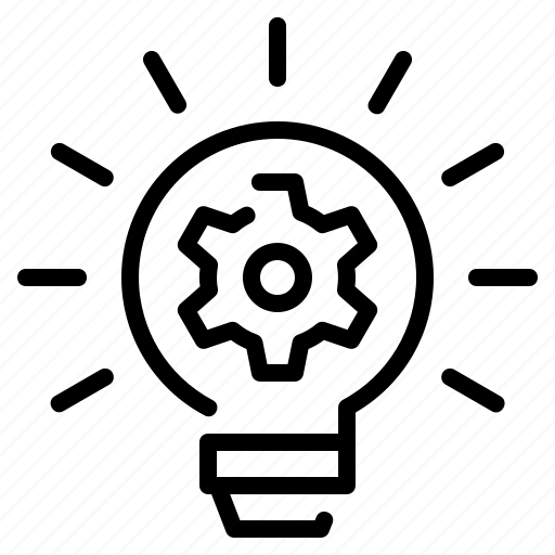 Bulb, cogwheel, creative, idea, innovation, light bulb, think icon - Download on Iconfinder