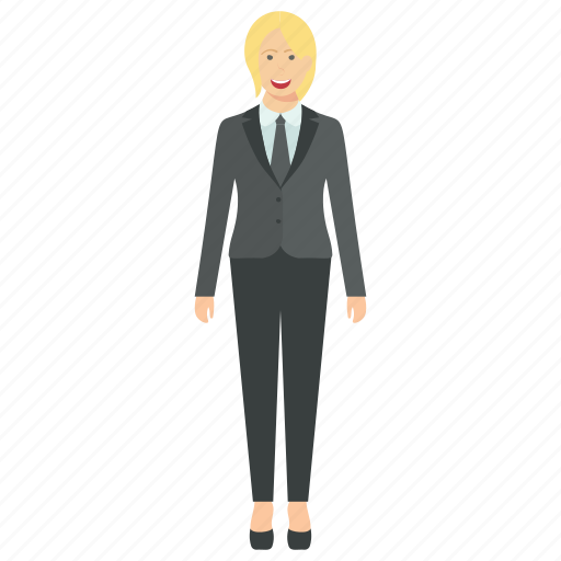 Blond hair woman, business woman avatar, confident professional woman, female business secretary, young business woman illustration - Download on Iconfinder
