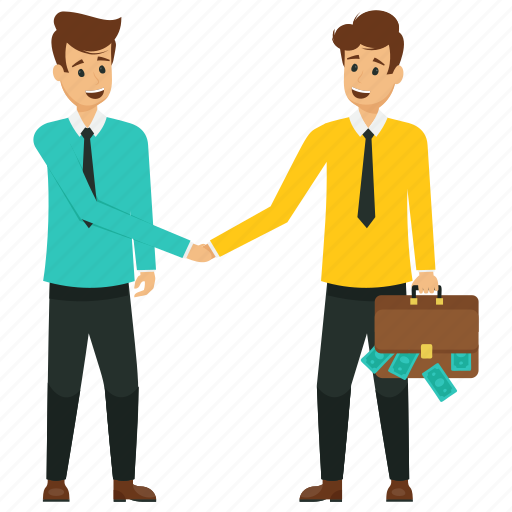 Business partners, business partnership, business profit concept, male business partners, profitable partnership illustration - Download on Iconfinder