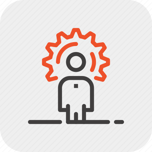 Development, gear, person, production, productivity, work, workflow icon - Download on Iconfinder