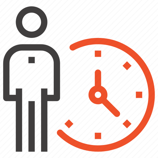Clock, deadline, management, optimization, person, productivity, time icon - Download on Iconfinder