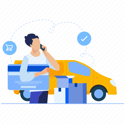 Delivery, shipping, transportation, vehicle, shopping, ecommerce, tracking illustration - Download on Iconfinder
