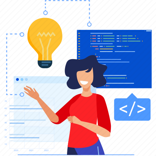 Coding, programming, seo, development, app, web, ui illustration - Download on Iconfinder
