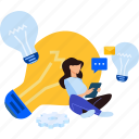idea, brainstorming, startup, innovation, creativity, light bulb, solution 