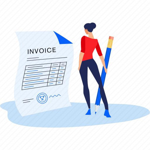 Business, document, finance, invoice, people, bookkeeping, accounting illustration - Download on Iconfinder
