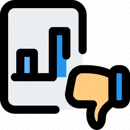Bar, chart, dislike, business, performance icon - Download on Iconfinder