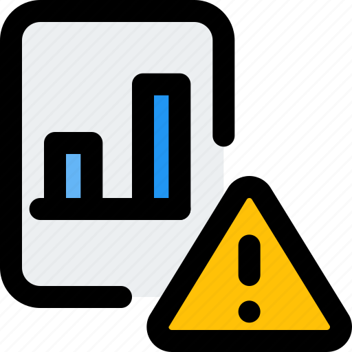 Bar, chart, warning, business, performance icon - Download on Iconfinder