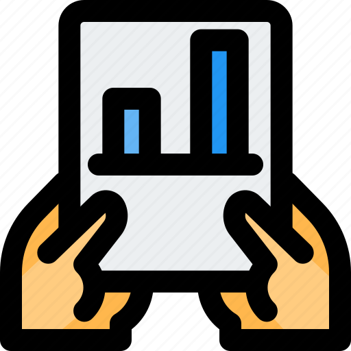 Holding, bar, chart, business, performance icon - Download on Iconfinder