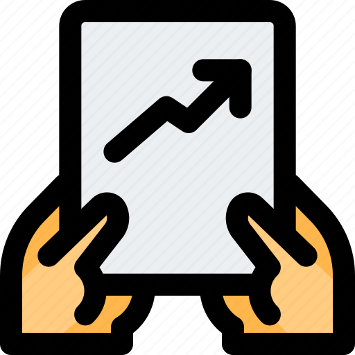 Holding, chart, paper, hands icon - Download on Iconfinder