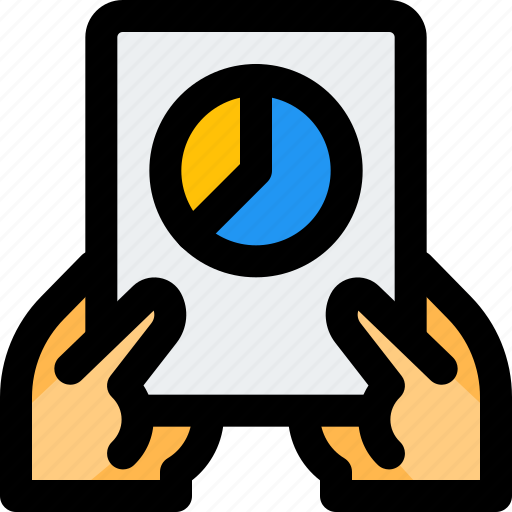 Holding, pie, chart, business icon - Download on Iconfinder