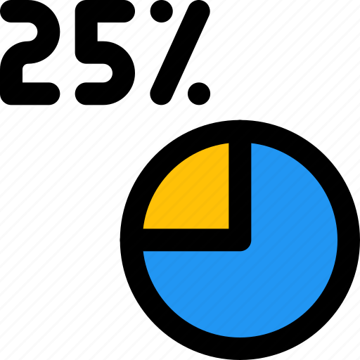 Business, performance, twenty five, percent, pie chart icon - Download on Iconfinder