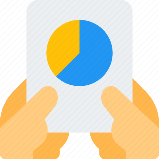 Holding, pie, chart, paper, business icon - Download on Iconfinder