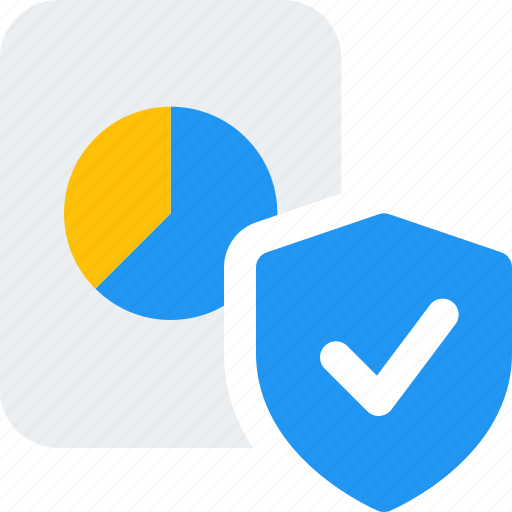 Pie, chart, paper, shield, check icon - Download on Iconfinder
