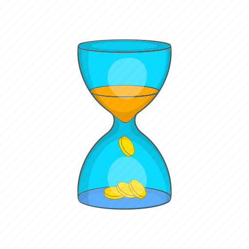 Business, cartoon, hourglass, management, money, timer icon - Download on Iconfinder